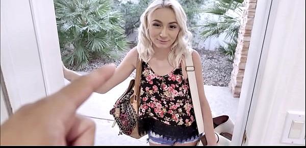  Hot Blonde Tiny Teen Step Daughter Chloe Temple Shows Up On Her Step Dads House And Gets Fucked From Behind POV